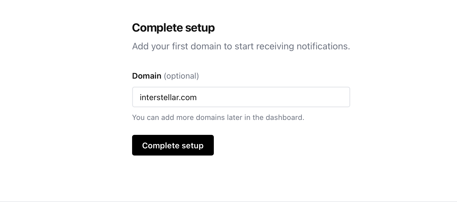Add Domain Page